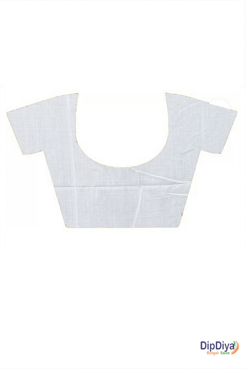 White Pure Cotton Parama Embroidery Handloom saree (286)